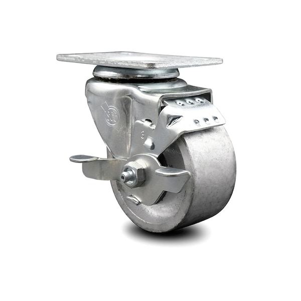 3 Inch Semi Steel Wheel Swivel Top Plate Caster with Brake